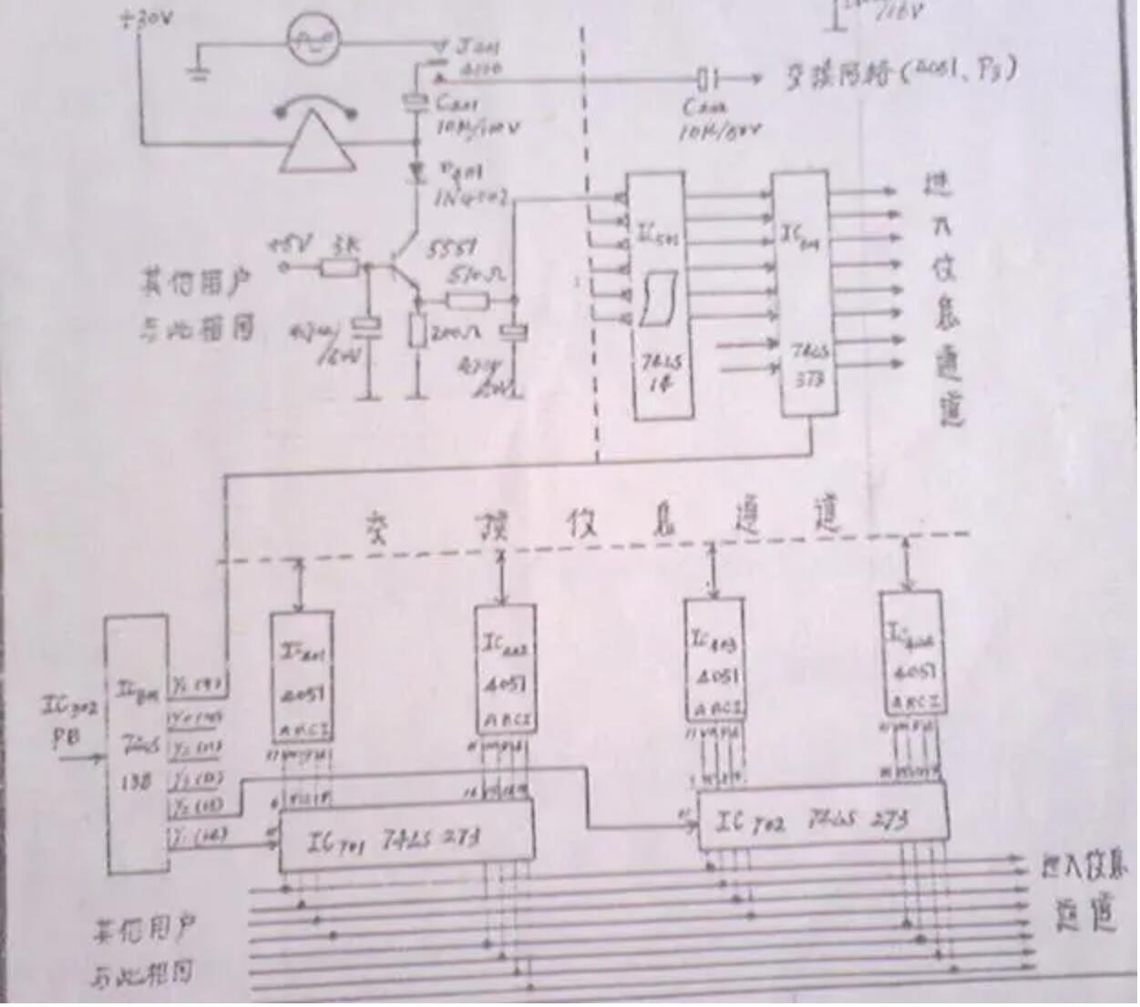 電話交換機結構原理圖