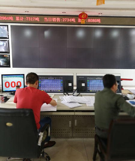 攀煤集團(tuán)花山煤礦調(diào)度室觸摸屏調(diào)度臺圖